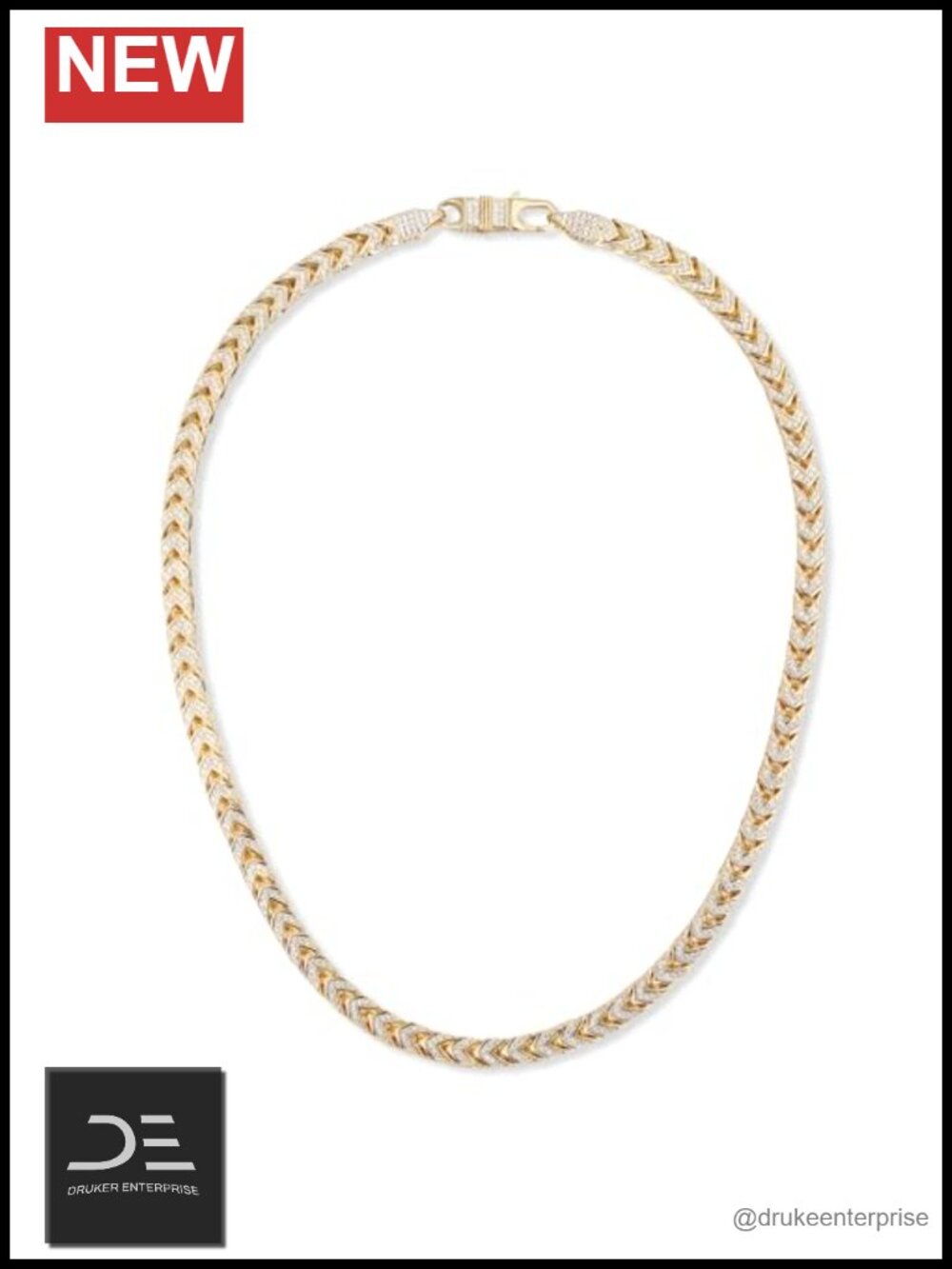 6mm Cuban Link Bracelet 18k Yellow Gold Plated Hip Hop Iced Out Chain